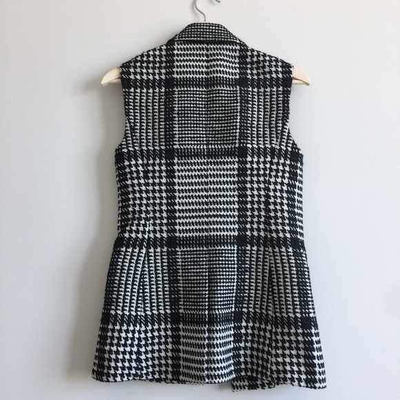 Theory Eldora Glen Plaid Wool Blend Vest - Picture 3 of 6